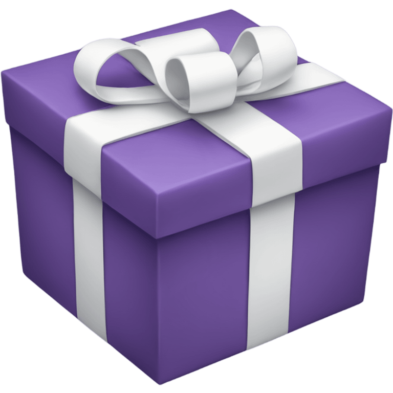 Purple gift with a white ribbon emoji