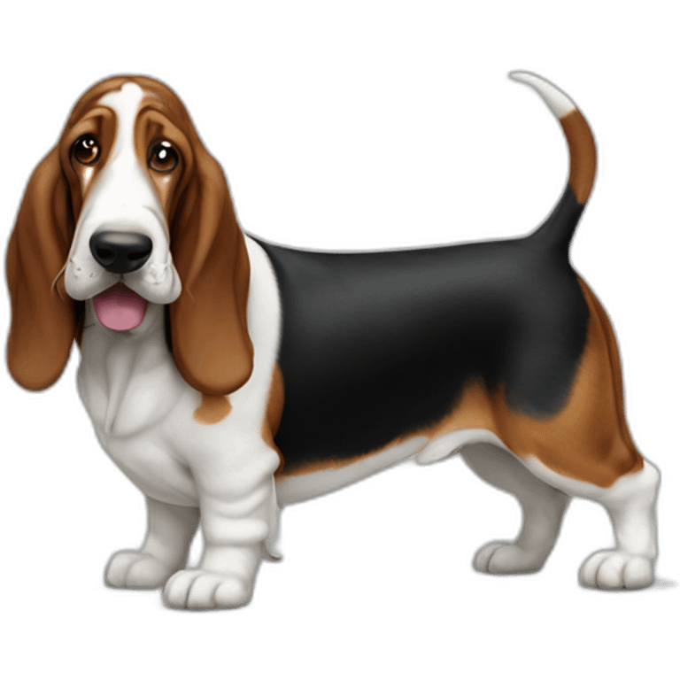 Dog basset hound full-height emoji