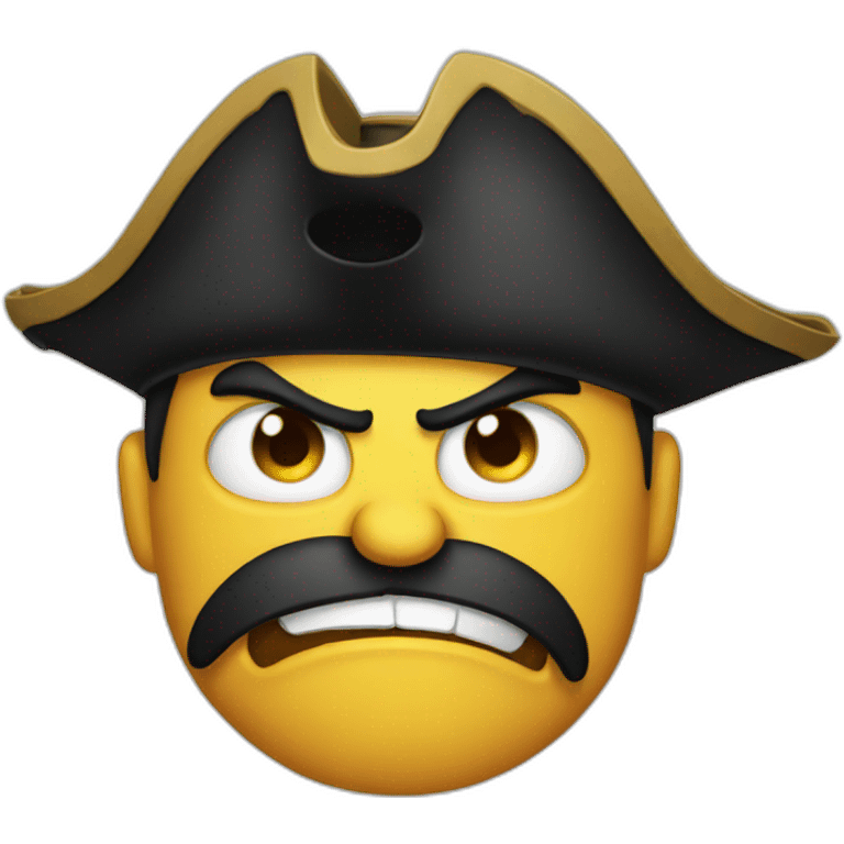 angry pirate face emoji