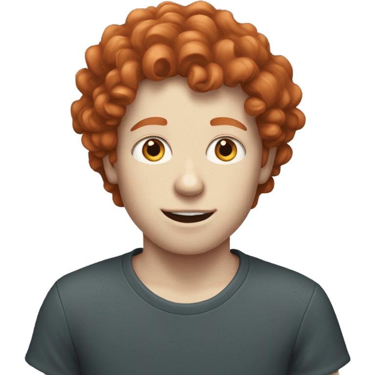 Pale boy with curly red hair emoji