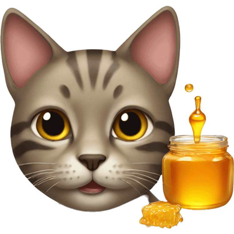 cat with honey emoji