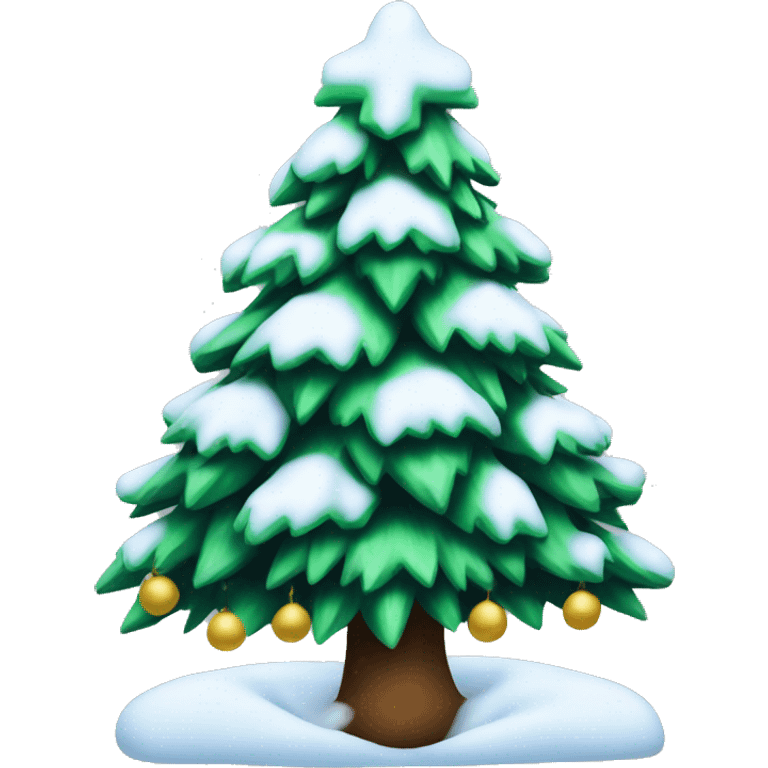 Christmas tree with snow on it  emoji