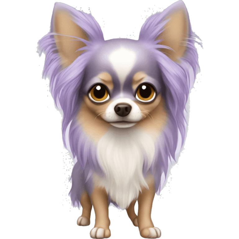 Lilac long-haired chihuahua emoji