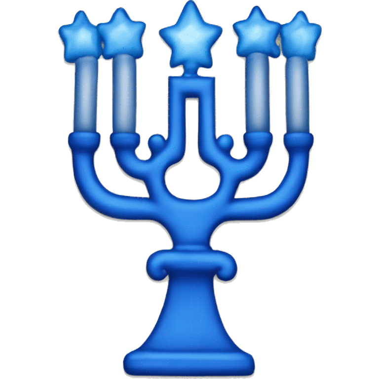 blue menorah emoji