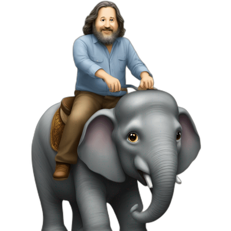 richard-stallman-riding-an-elephant emoji