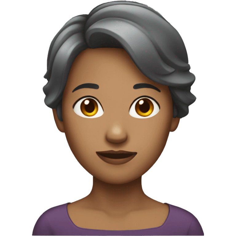 Woman with very short hair emoji