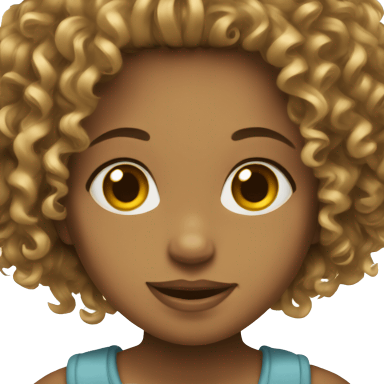 Girl curly emoji