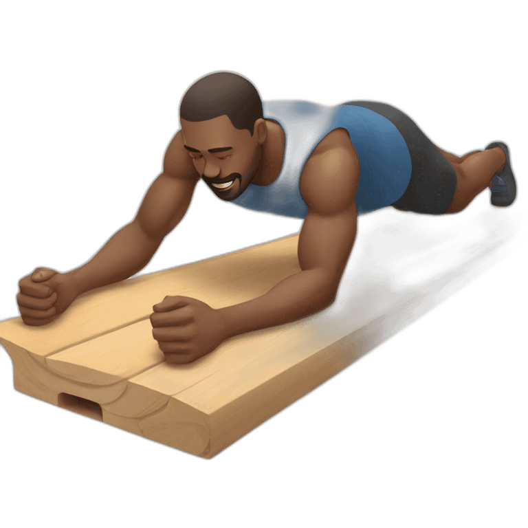 man doing planks emoji