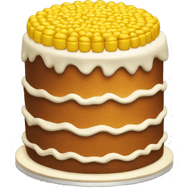 cake with corn  emoji