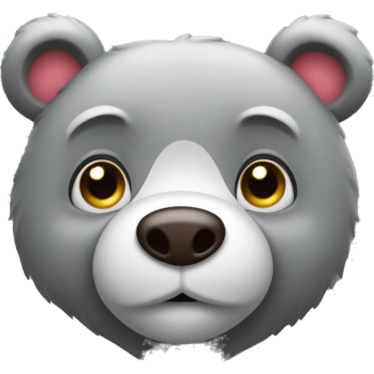 realistic-falling-in-love-grey-bear-with-eyes-in-the-form-of-hearts emoji