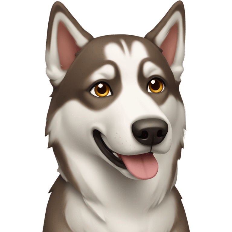 Brown husky emoji