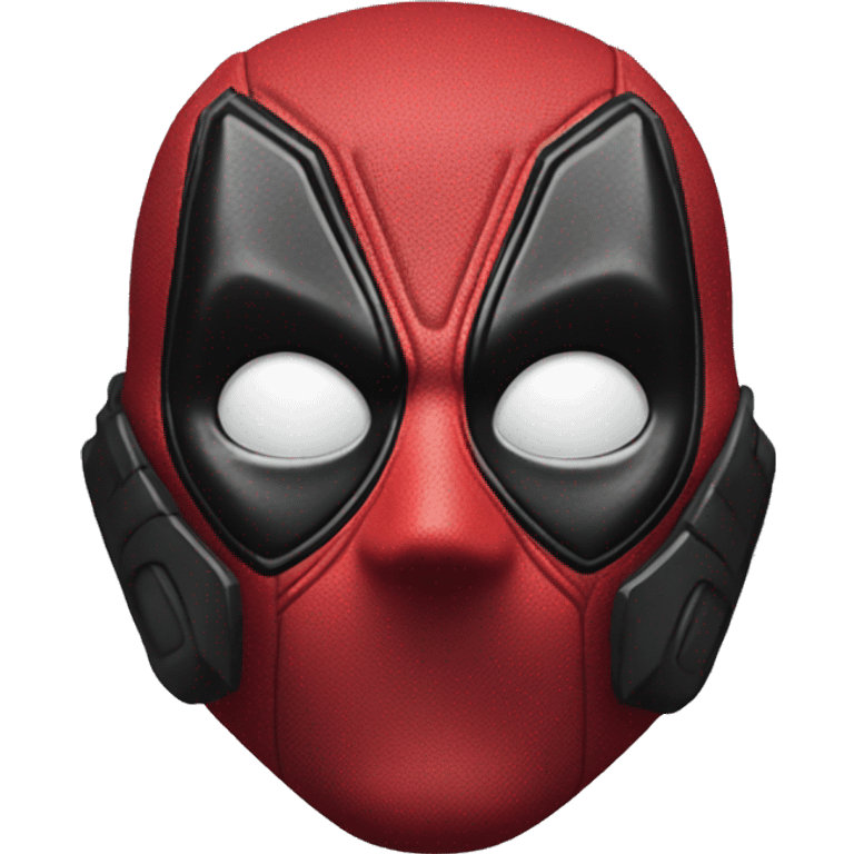 Deadpool surprised with jaw open under the mask and hands on the sides of his face emoji