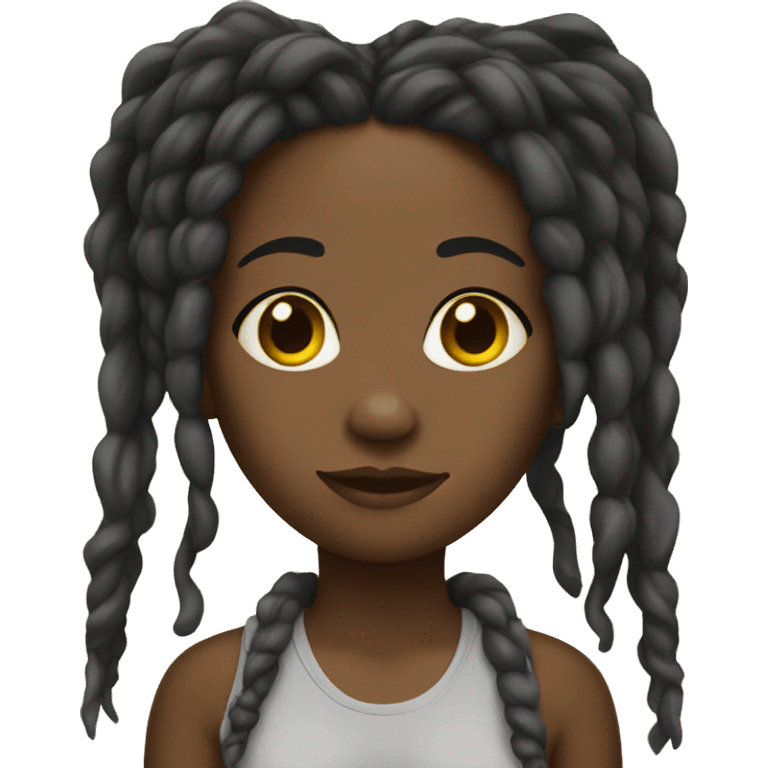 black girl with dreads  emoji