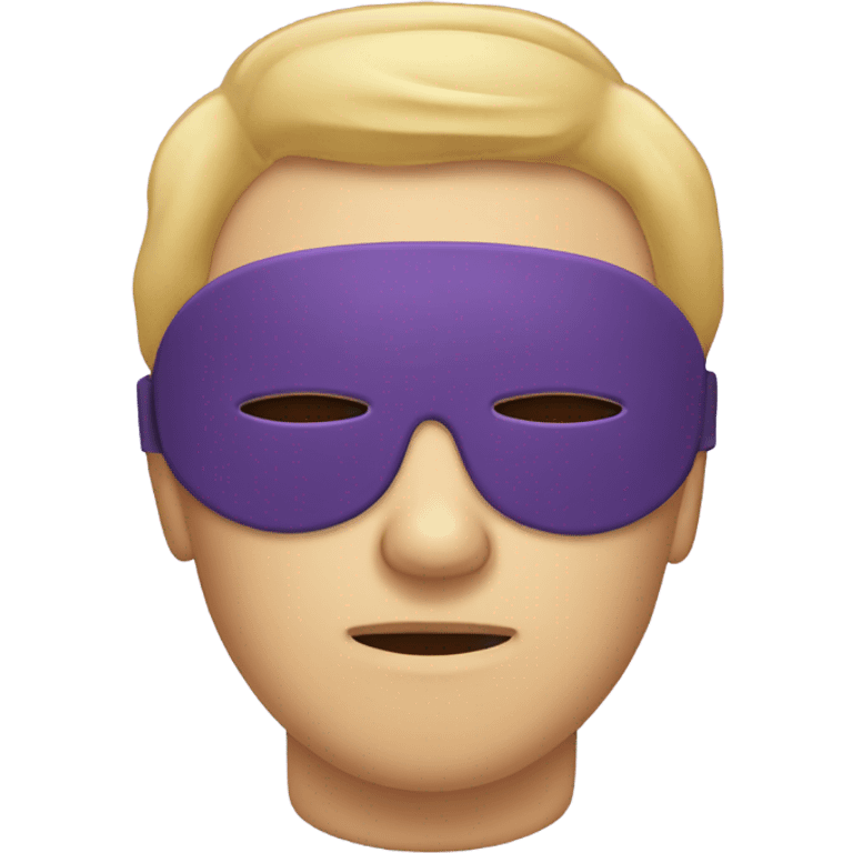 A purple sleeping mask with zzz 💤 emoji emoji