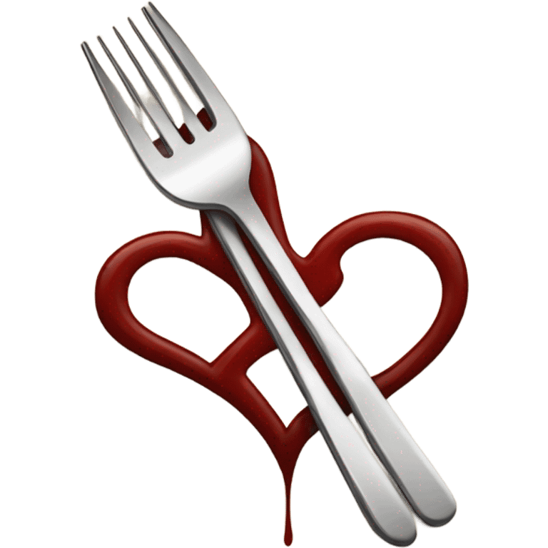 fork with a broken heart emoji