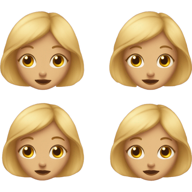 blonde girl with three lumps and a red cat emoji