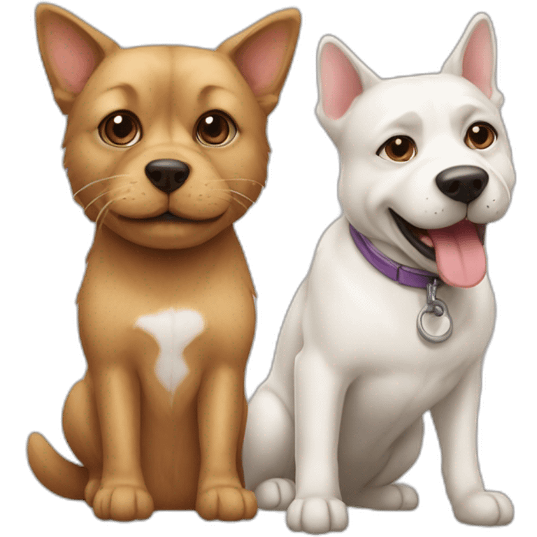 Chien et chat emoji