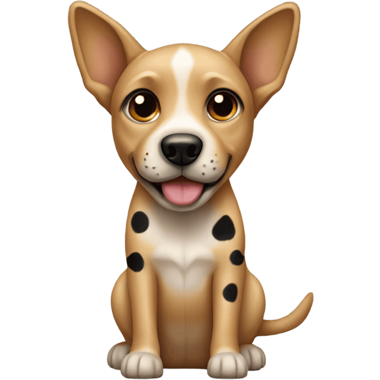 Tan dog with black spots and pointy ears emoji