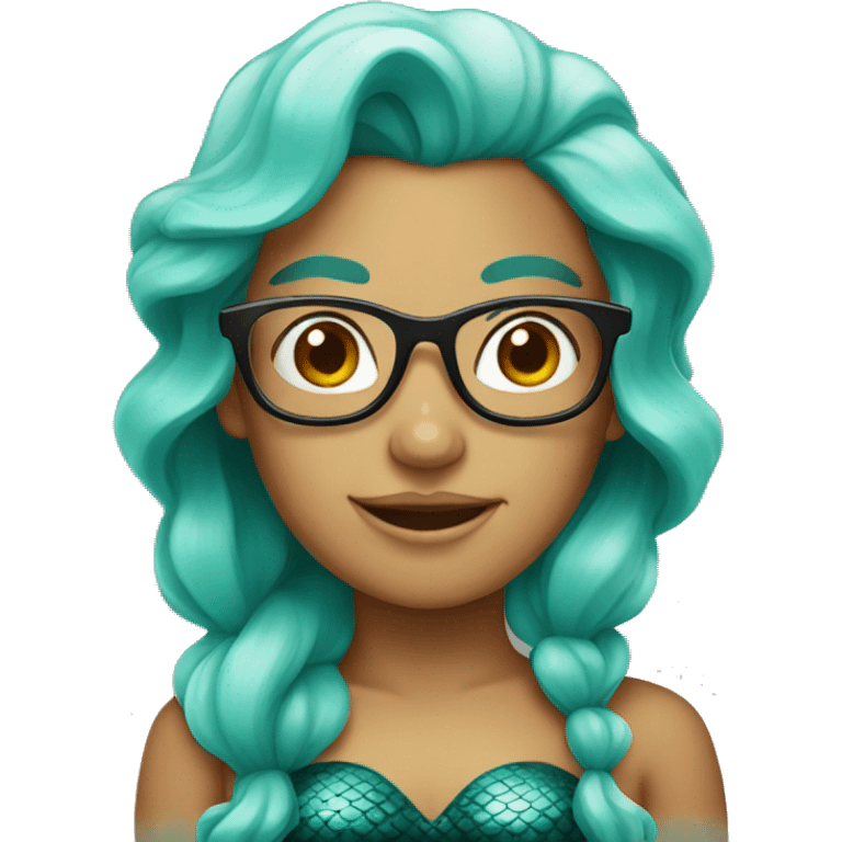 Mermaid with glasses emoji