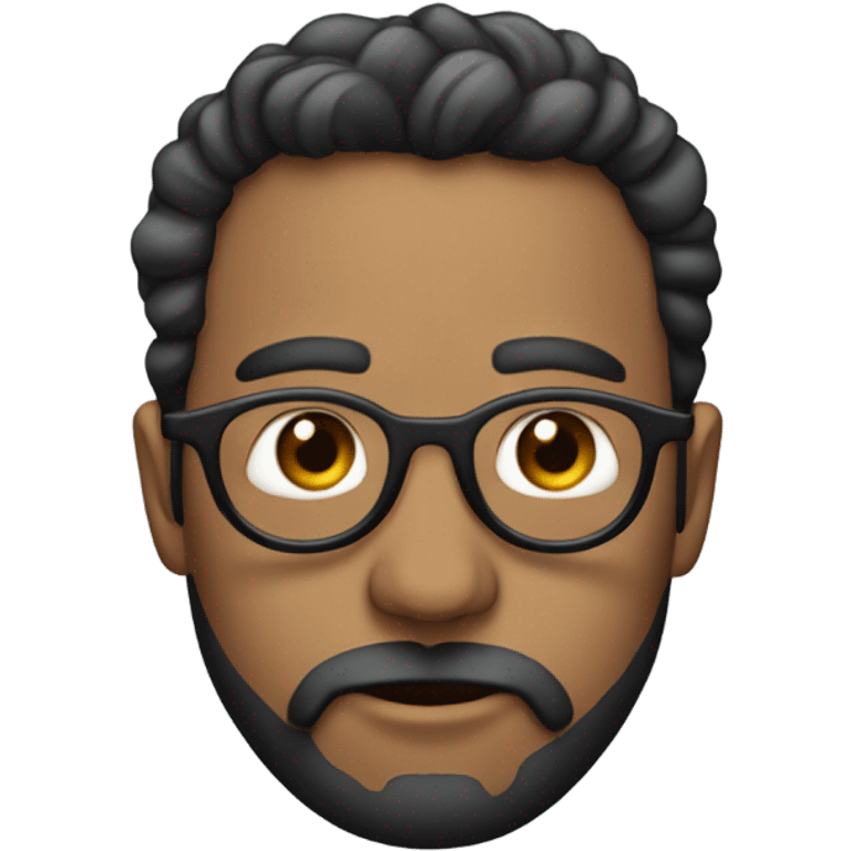 Arabe con lentes y barba de candado emoji