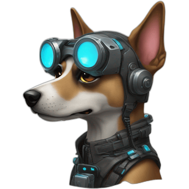 cyberpunk dog emoji