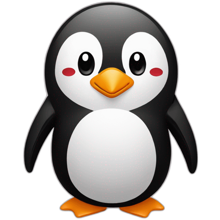 penguin wearing a t-shirt of debian emoji