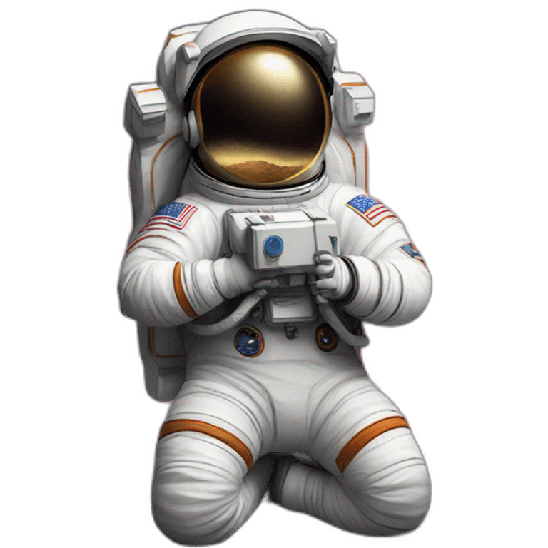 Astronaut yoga emoji