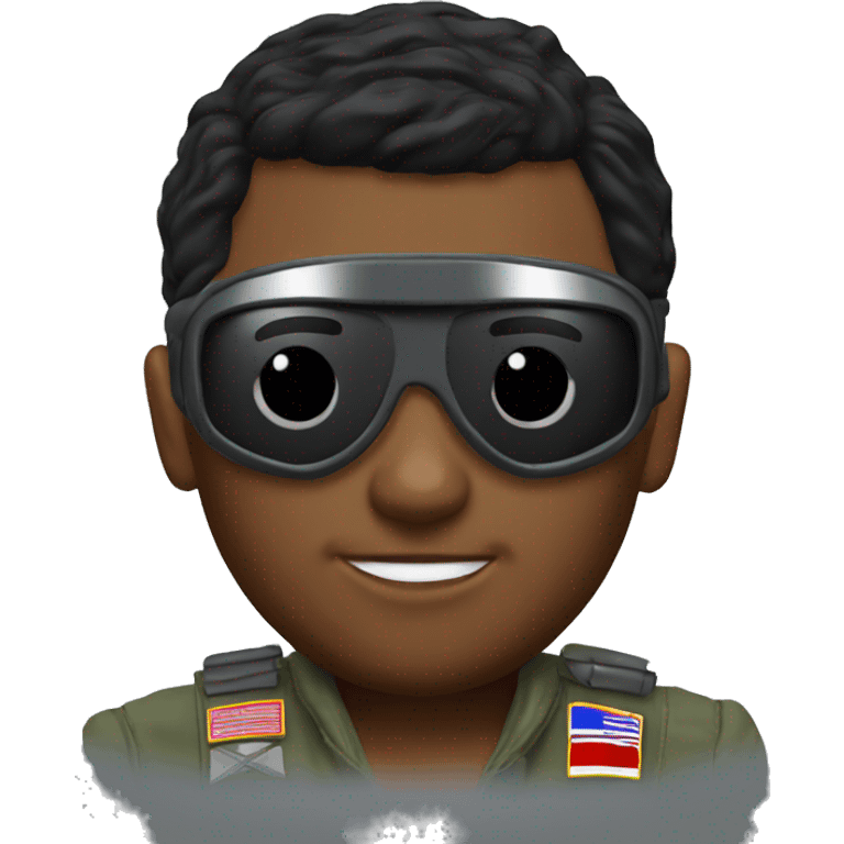 top gun pilot emojji with pilot helmet emoji