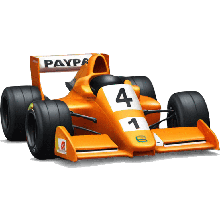 Formula 1 McLaren papaya car - number 4 emoji