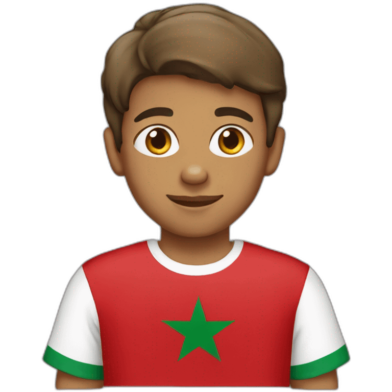 Morocco boy with t-shirt Morocco name yahya  emoji