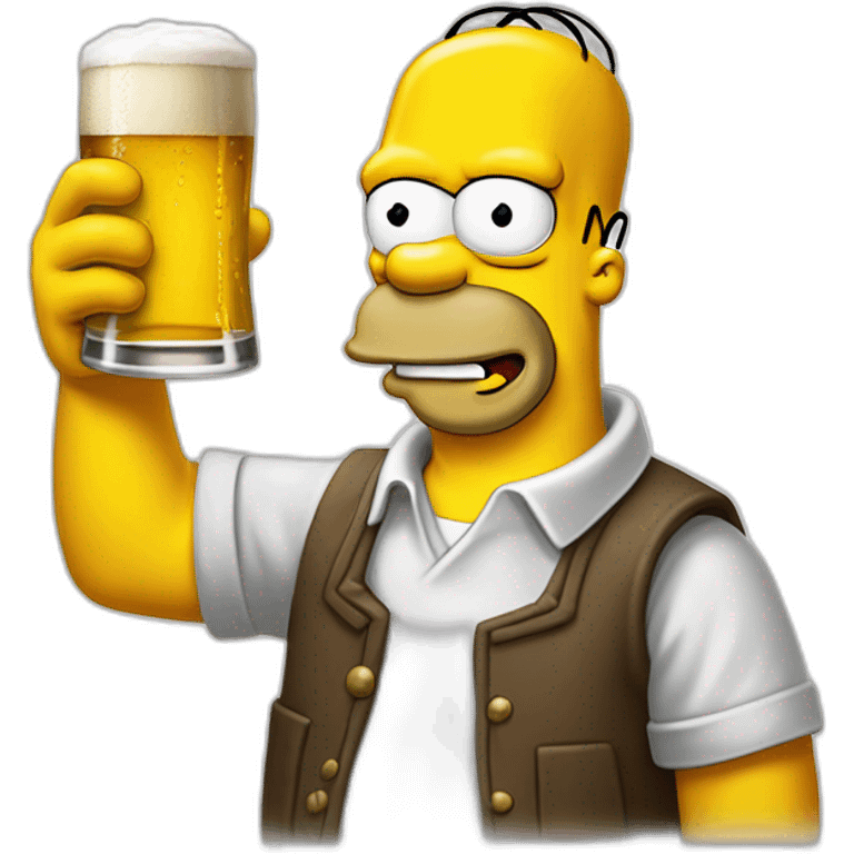 Homer simpson boit une bière emoji