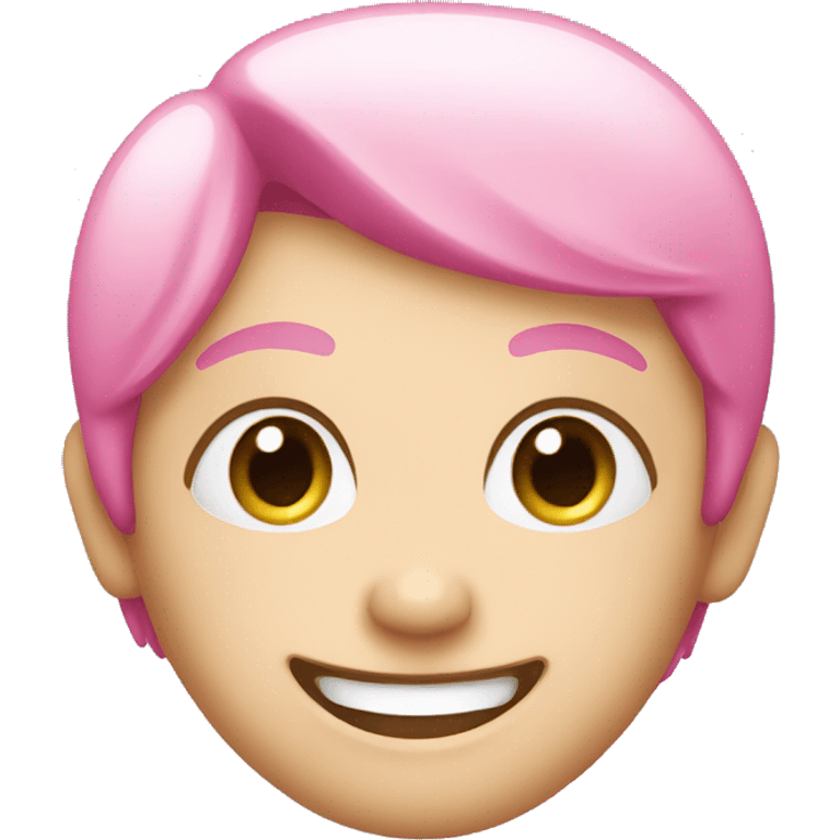 Pink smile emoji