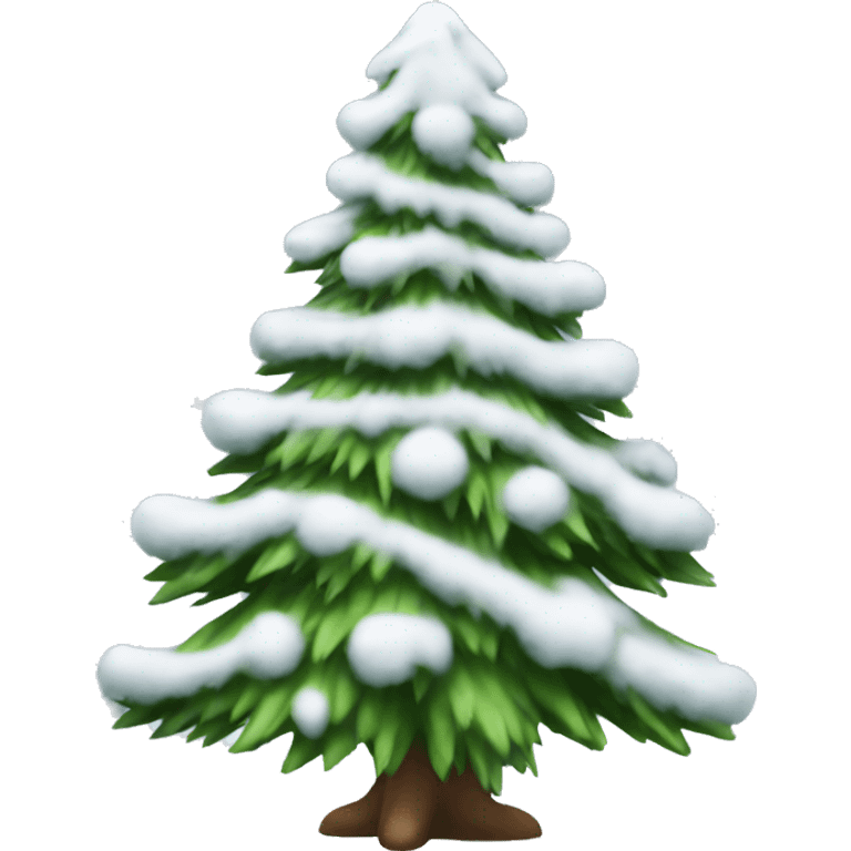 Christmas tree with snow  emoji