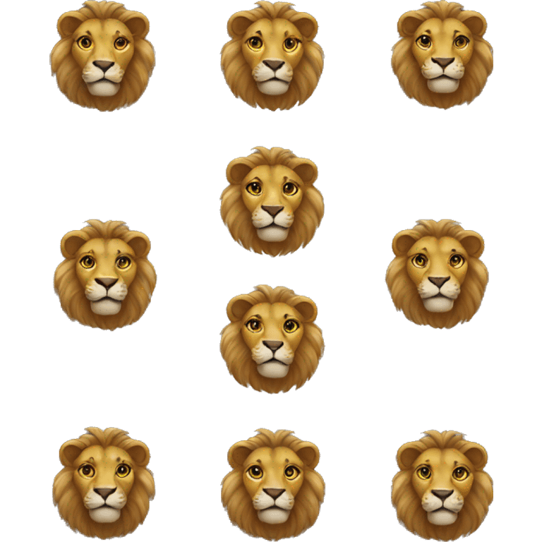 Lion with earrings  emoji