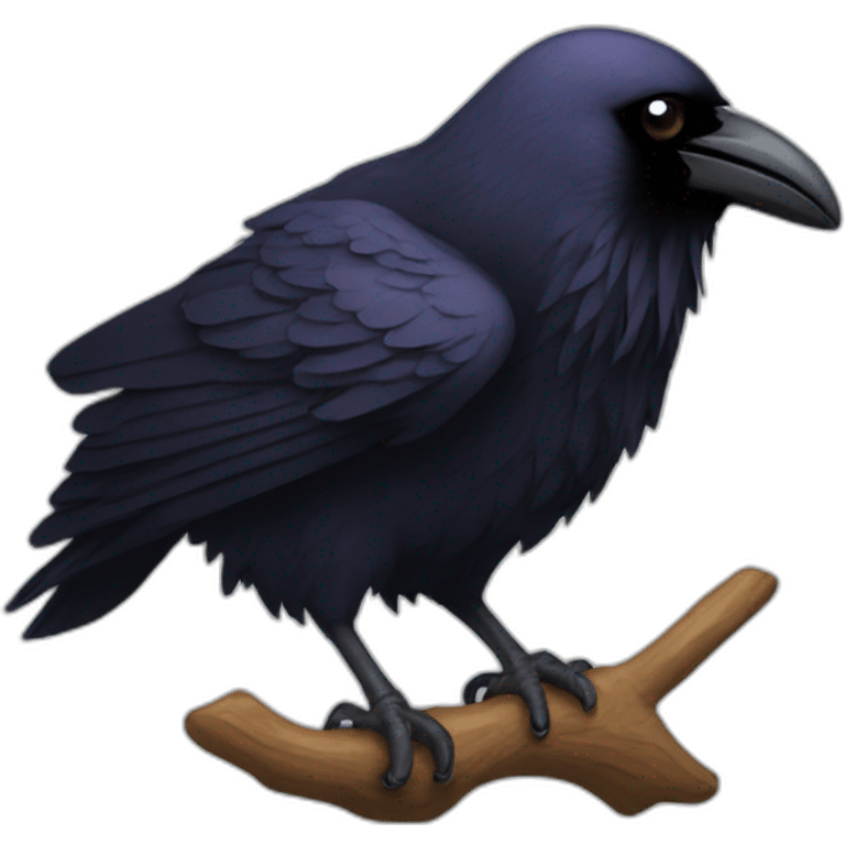 A raven's left wing emoji