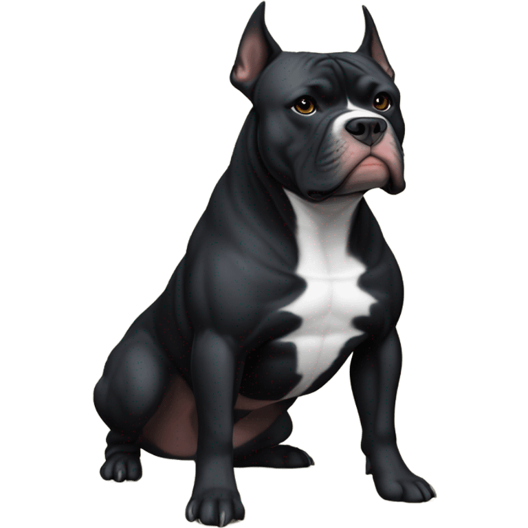 99% Black American Bully emoji