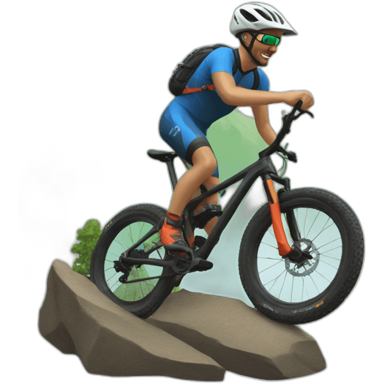 Mountain biker emoji