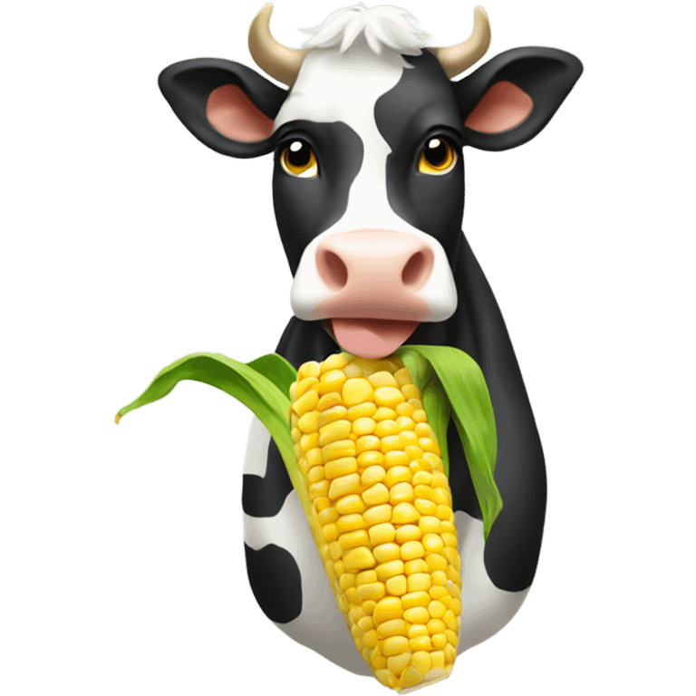 Cow eating corn emoji