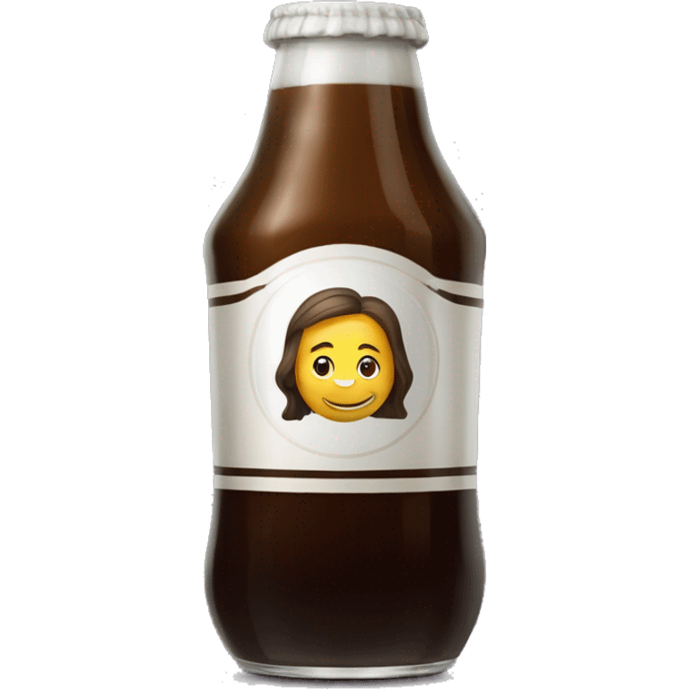 Un vaso de fernet que simula la votlka de coca cortada igual a lade Ferchetto  emoji