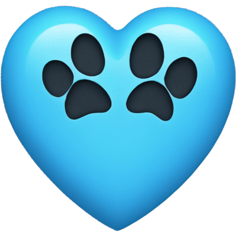 blue heart with paws emoji