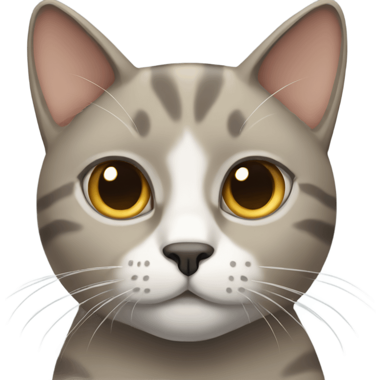 Tan and grey cat emoji