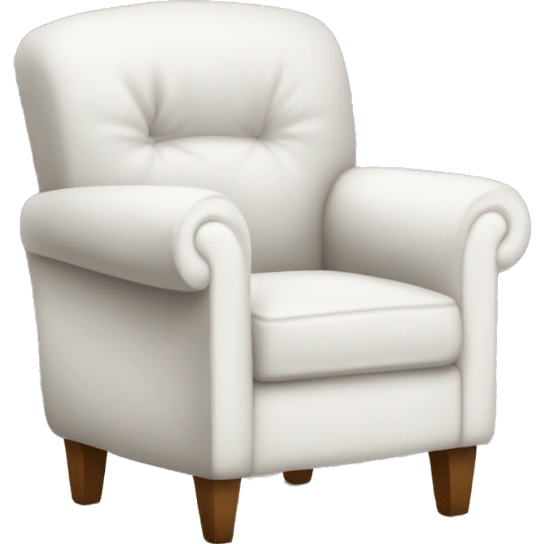 white Cozy armchair with pillow in the back emoji