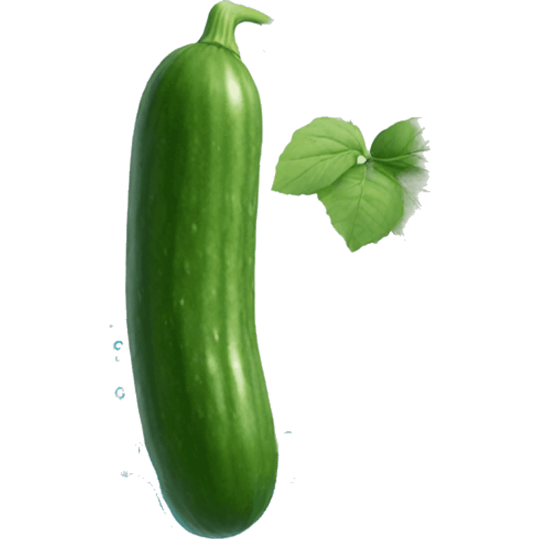 cucumber diving into water emoji