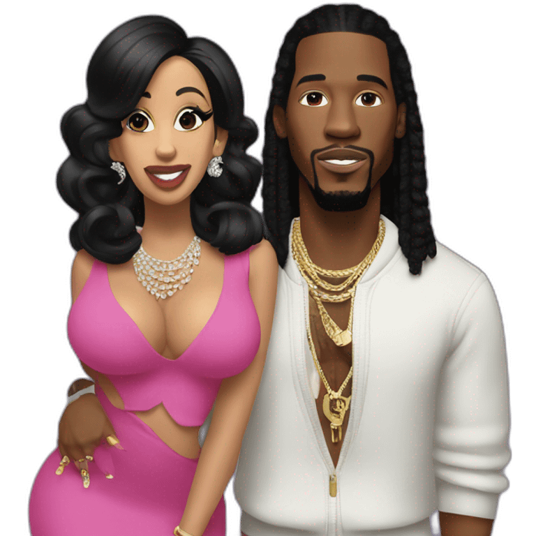 Cardi b et Offset emoji