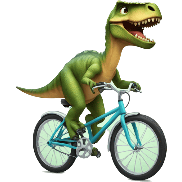 dinosaur on a bike  emoji