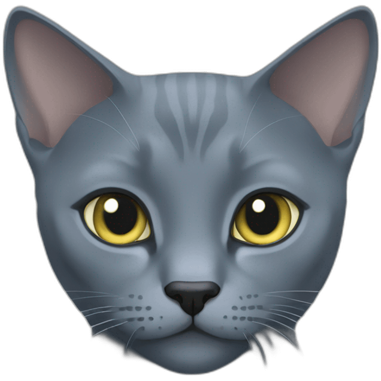 Russian Blue cat emoji