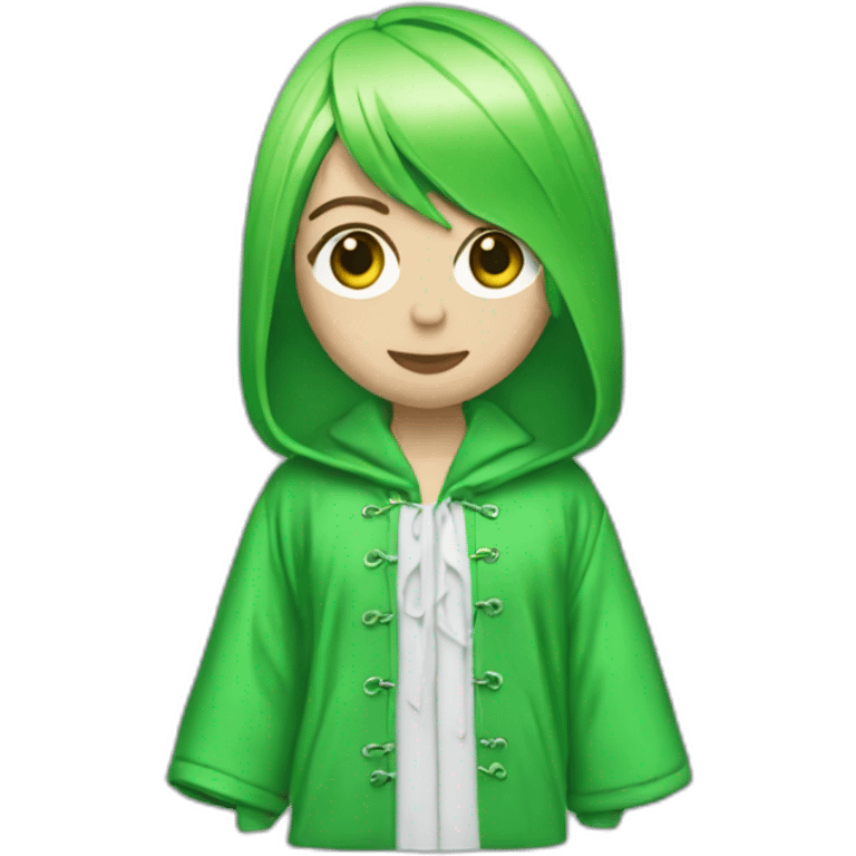 Billie Eilish robe verte emoji