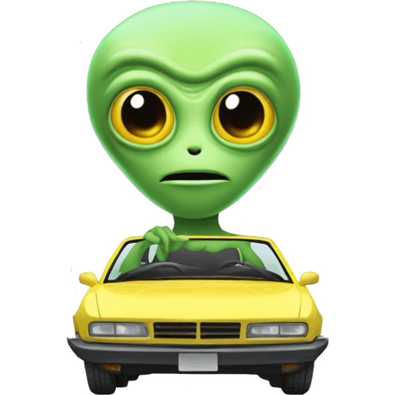 alien dans une voiture emoji