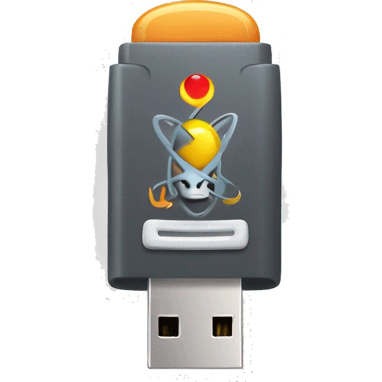 atomic retro flash drive data emoji