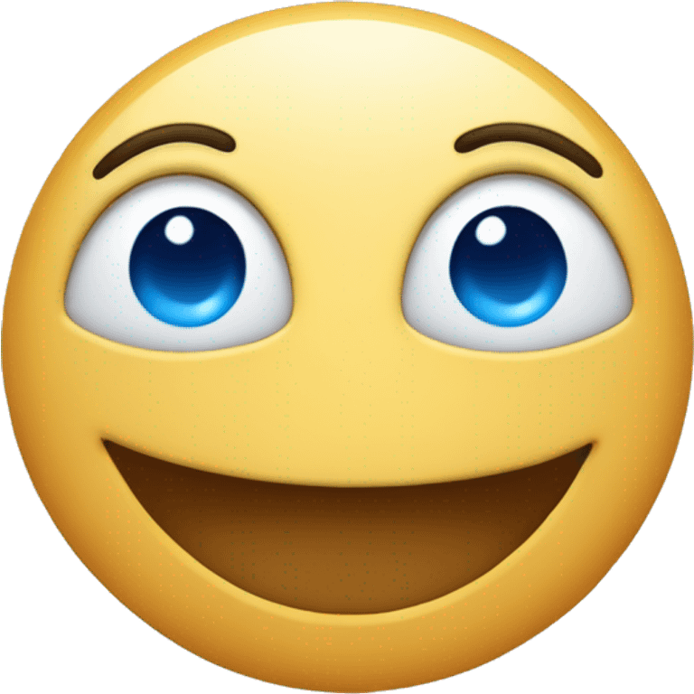 Smiling Face with Blue Heart-Shaped Eyes emoji